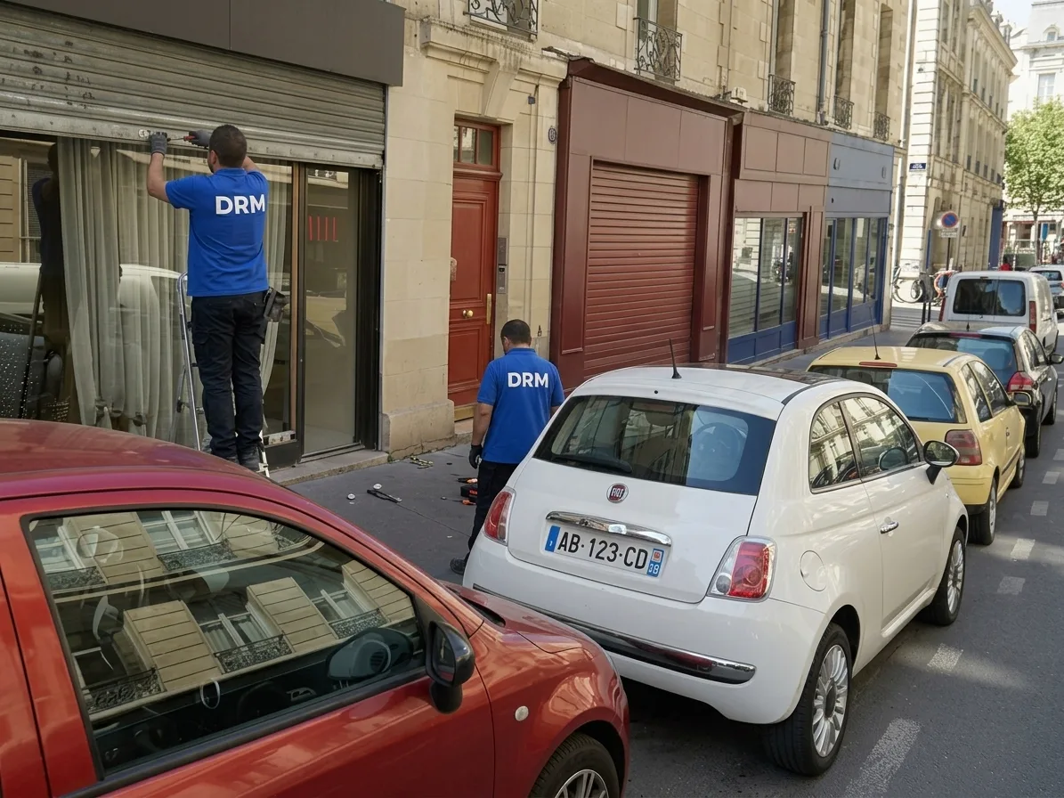 Rideau de boutique débloqué — Rideau métallique à Saint-Ouen-sur-Seine Rideau de boutique débloqué — Rideau métallique à Saint-Ouen-sur-Seine
