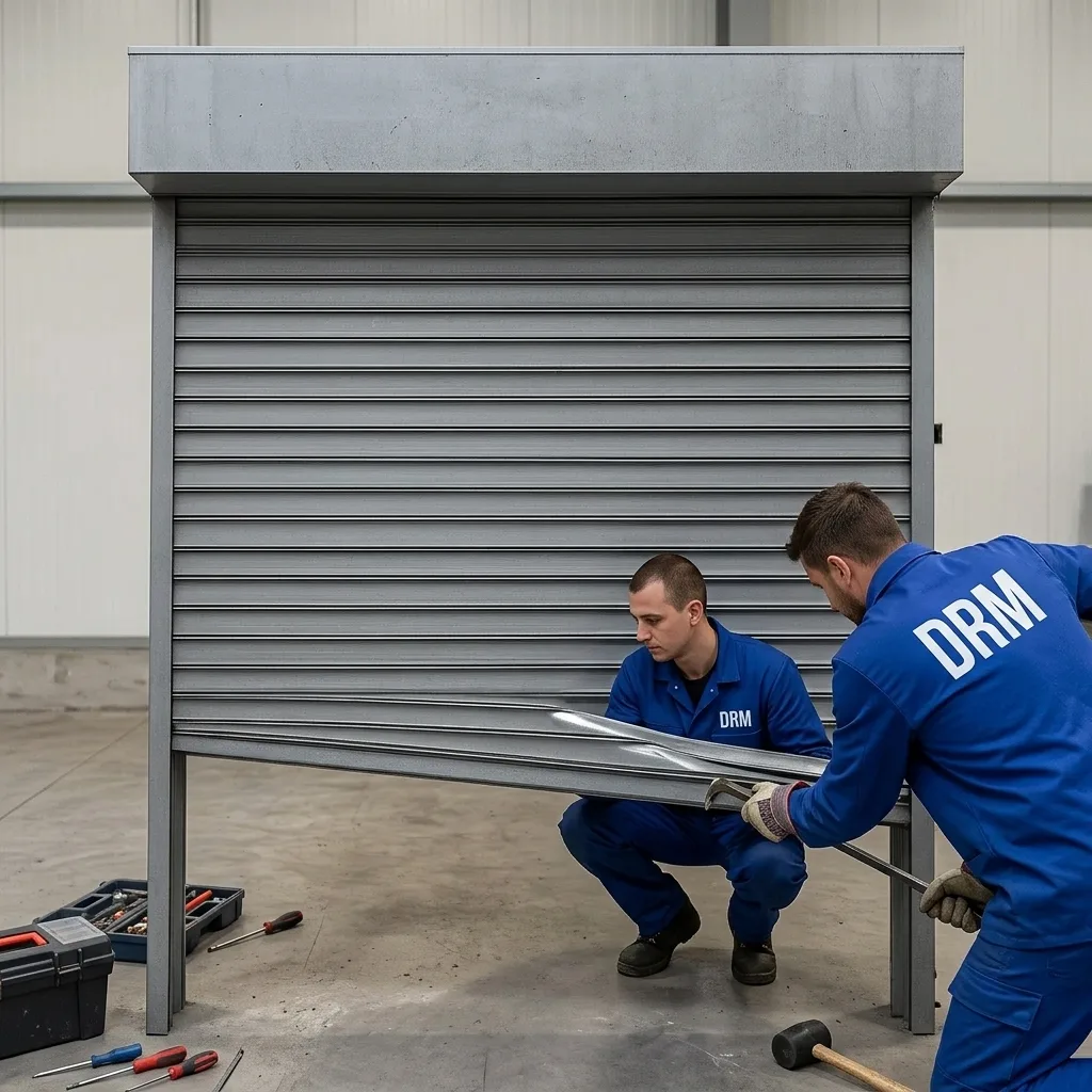 Rideau remis en service — Rideau métallique à Saint-Ouen-sur-Seine Rideau remis en service — Rideau métallique à Saint-Ouen-sur-Seine